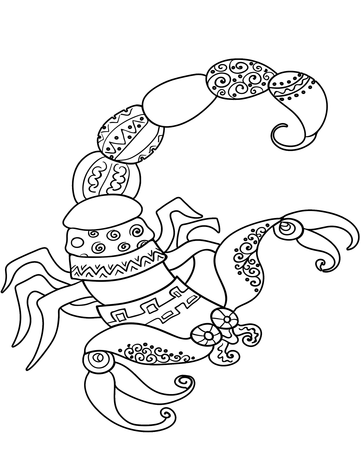 Skorpion kolorowanki